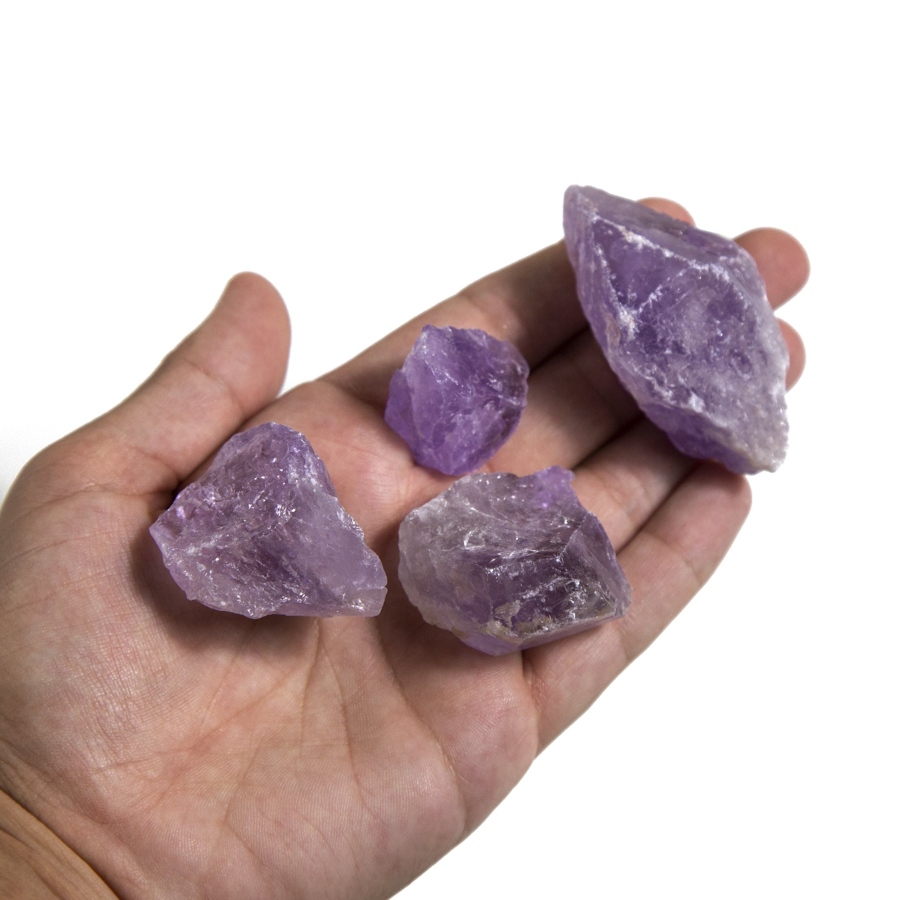 Amethyst Rough Stones Chunks - 1 lb Bag - Raw Chunks Rough Stone (TS-161)