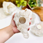 Crystal Quartz Cluster Candle Holder (RK2-28)