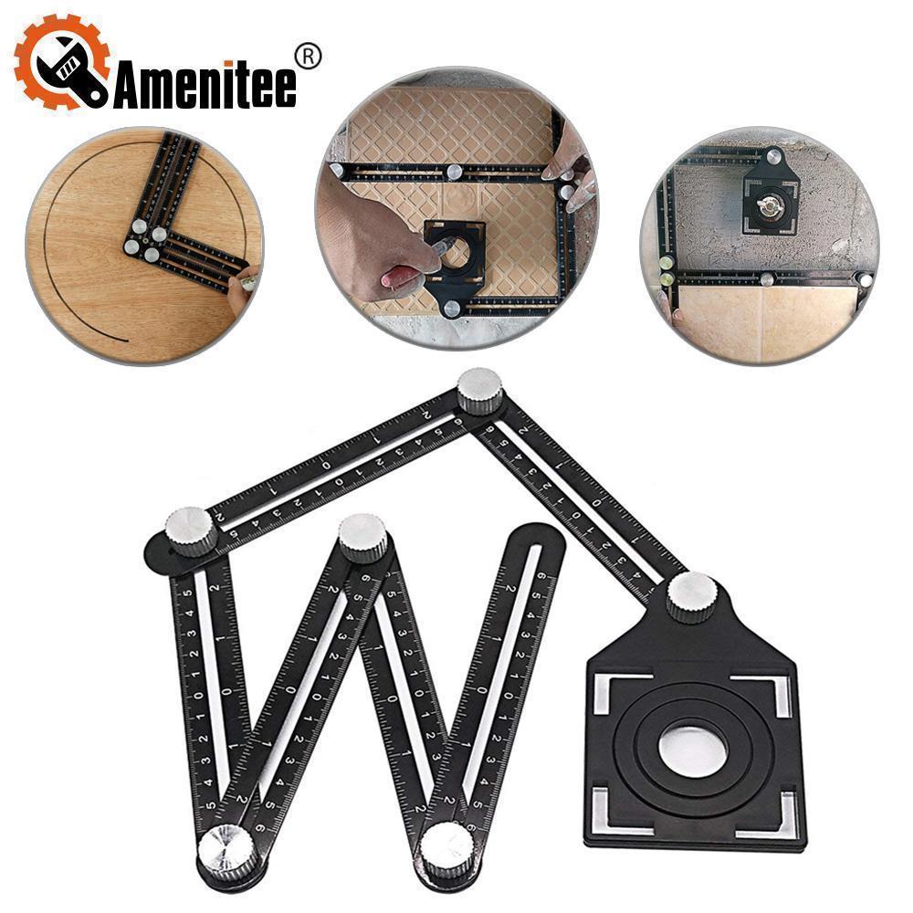 Amenitee® Six-Sided Aluminum Alloy Angle Measuring Tool