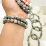 Labradorite Crystal Round Bead Bracelets