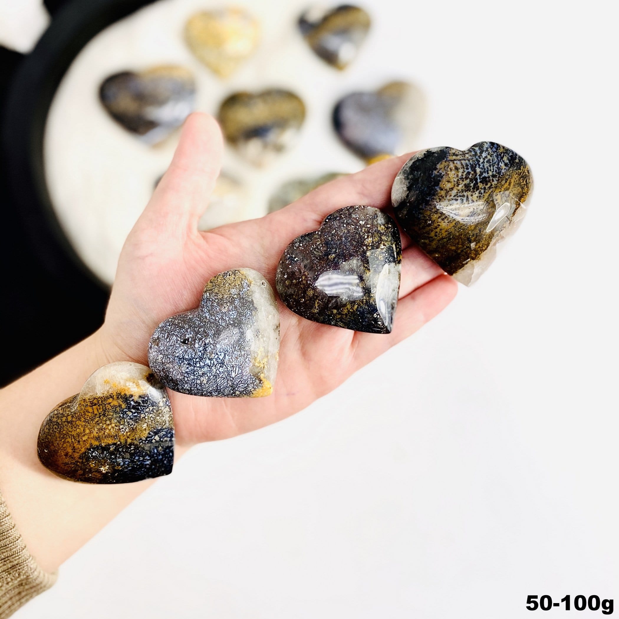 Lions Eye Jasper Crystal Hearts - By Weight