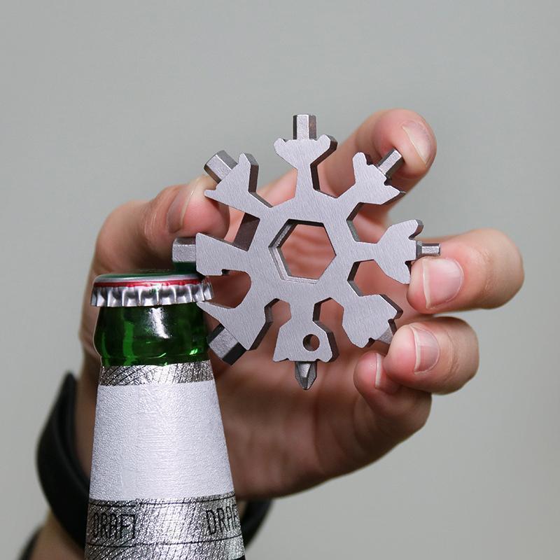 Amenitee 18-in-1 stainless steel snowflakes multi-tool