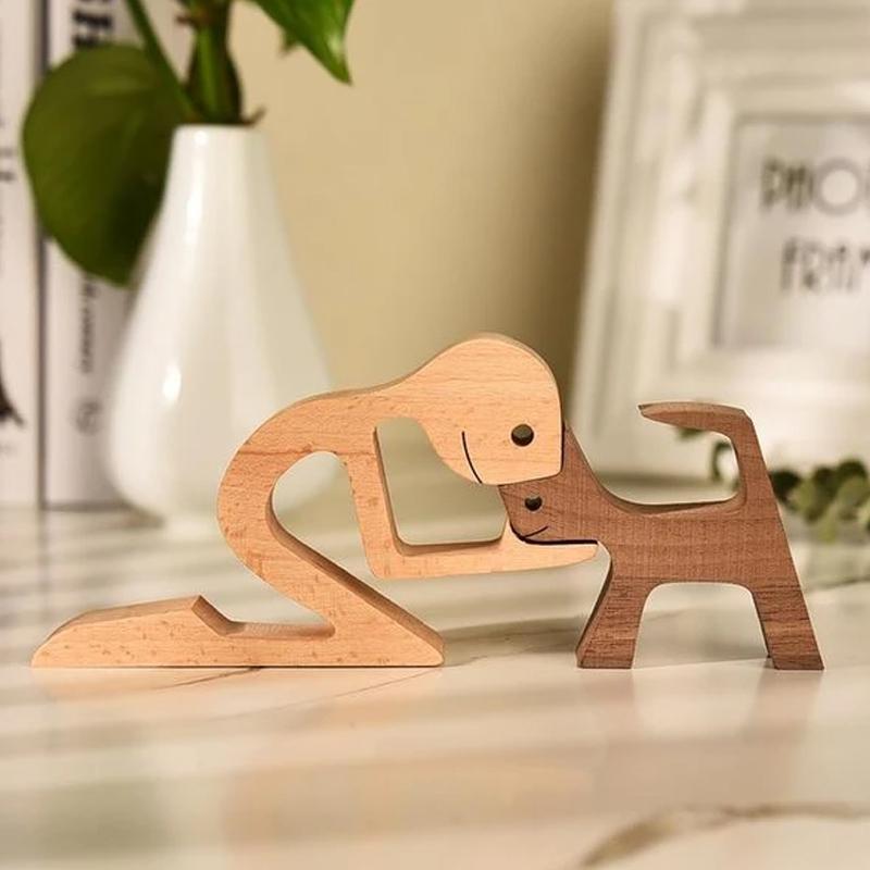 Pet Lover - Wood Sculpture Table Ornaments