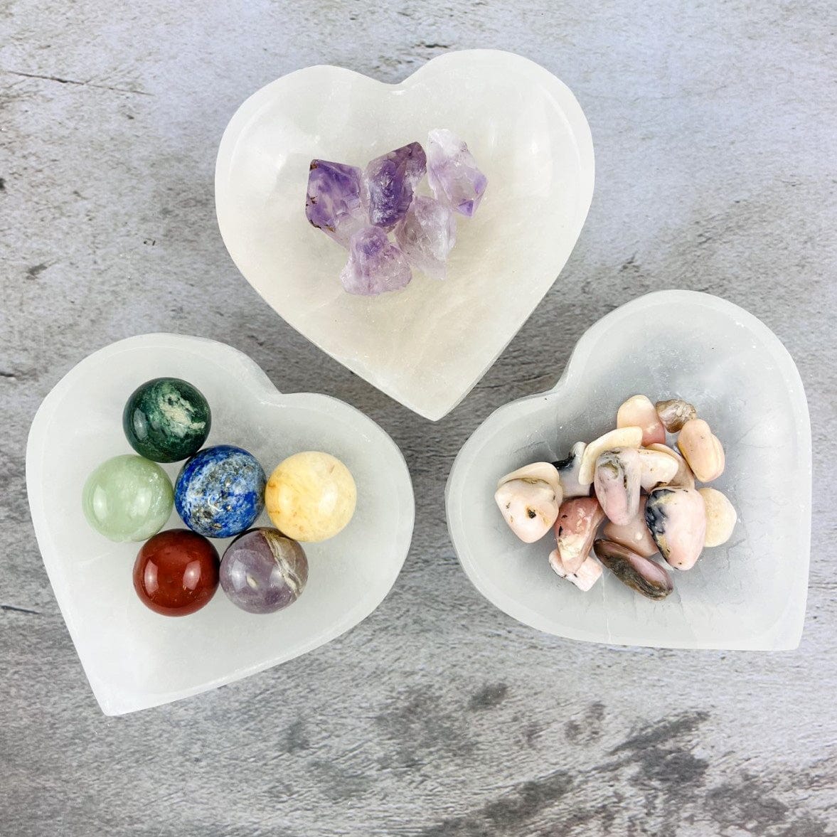 Selenite Heart Bowl - Charging Station