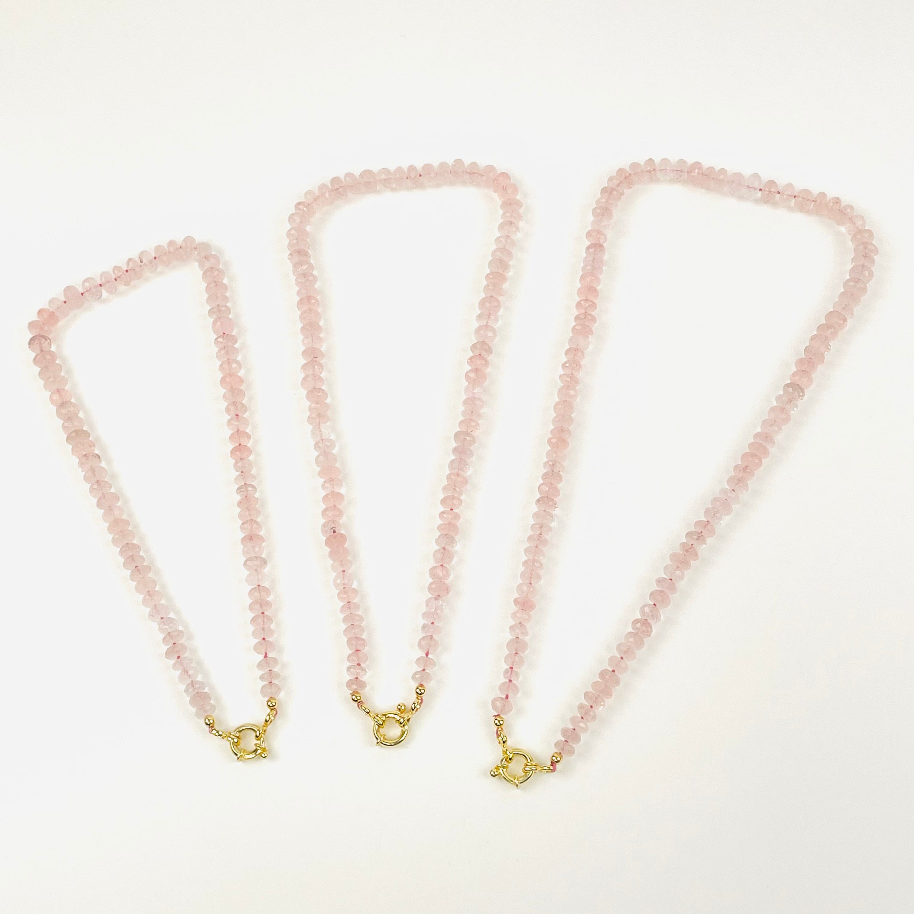 Rose Quartz Candy Necklace