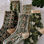 Women's Floral Cotton Socks