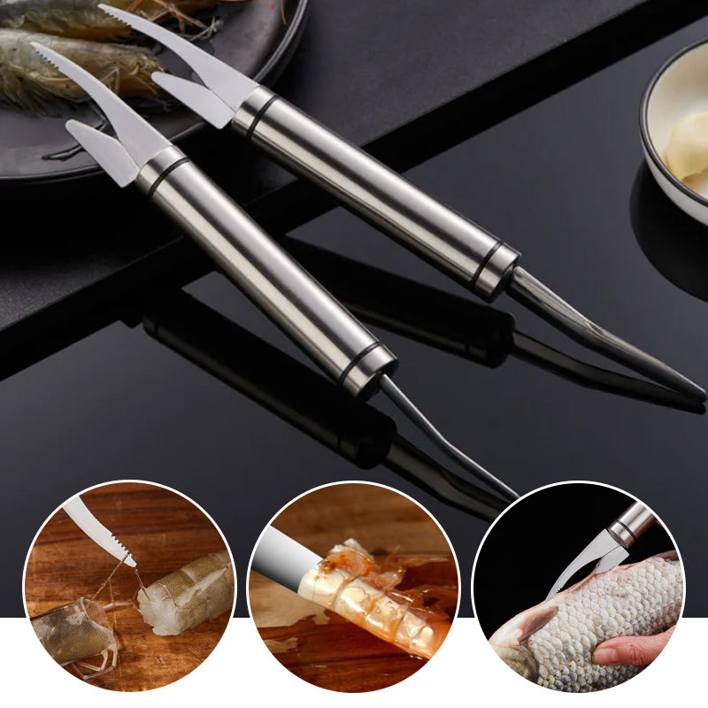 Stainless Steel Shrimp Whisker Peeler Tool