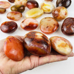 Carnelian Agate Tumbled Stone - Palm Stones