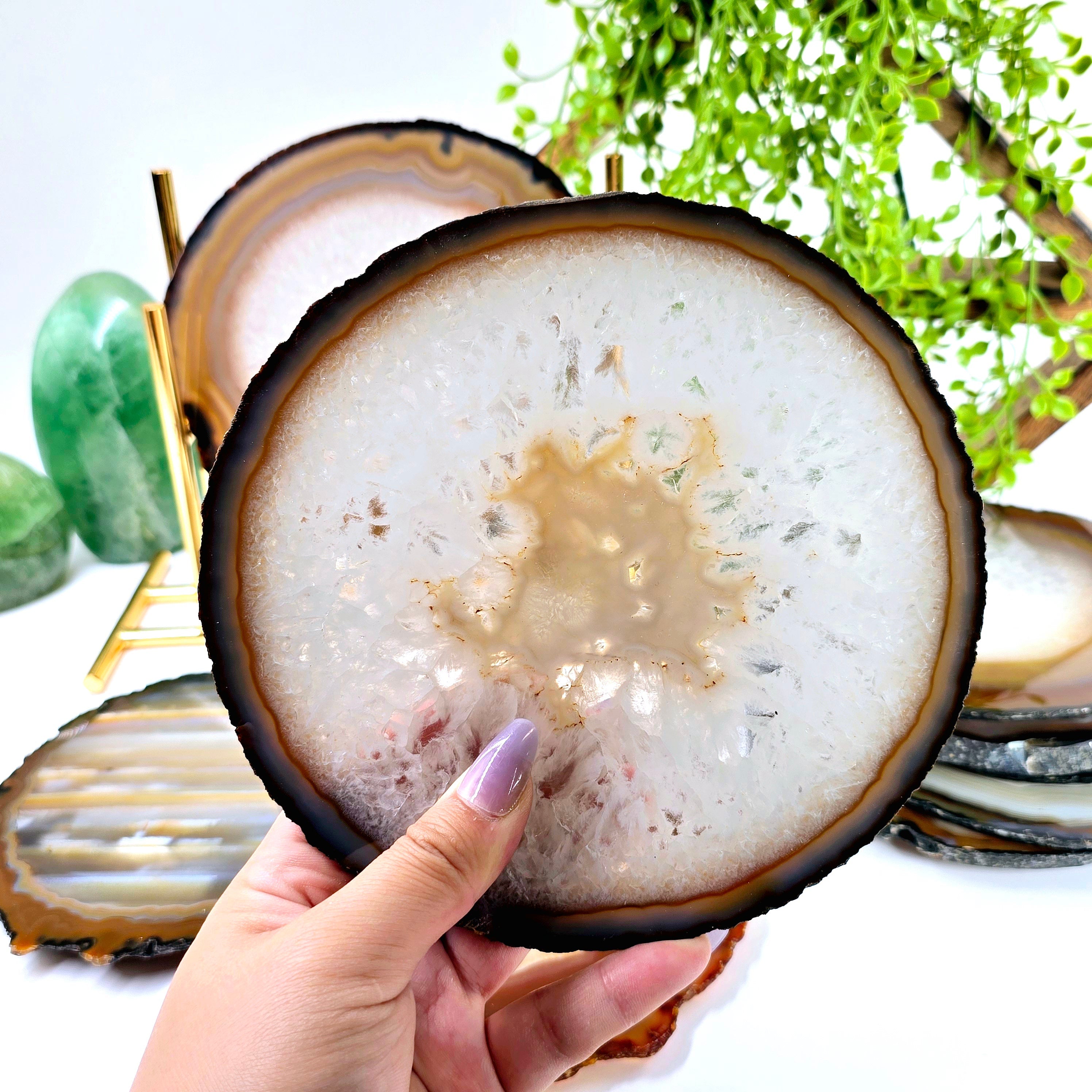 Agate Slice Set - AA Grade - Ten Crystal Slices Large