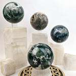 Moss Agate Large Crystal Spheres - You Choose