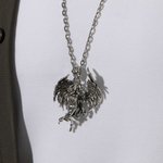 Sterling Silver Guardian Angel Pendant Necklace