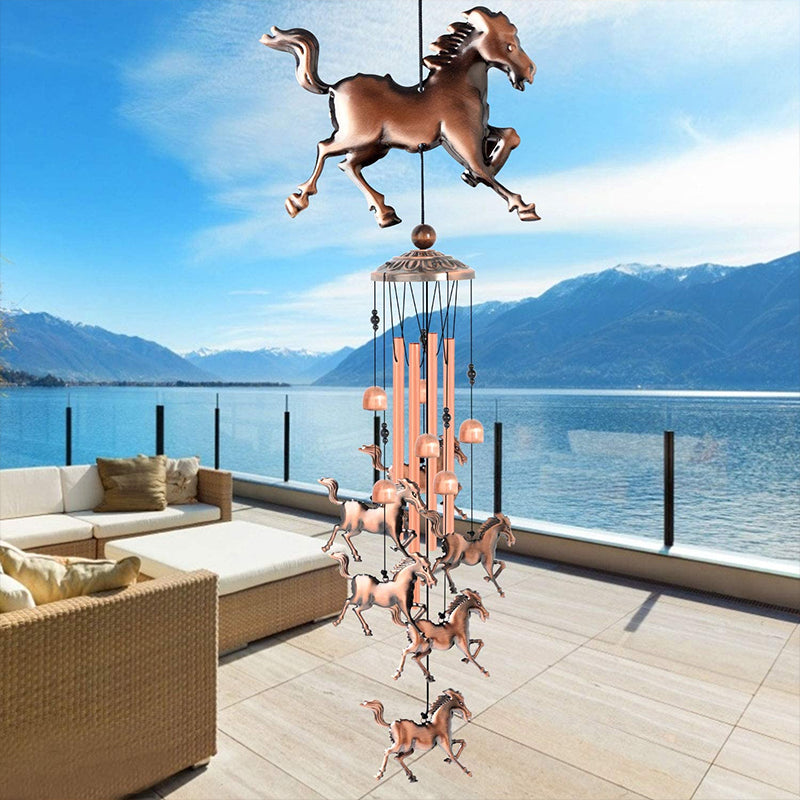 Retro Bronze Horse Wind Chime