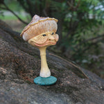 Funny Face Mushroom Garden Statue