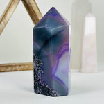 Agate Druzy Crystal Point OOAK