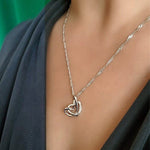 Frosted Double Heart Necklace