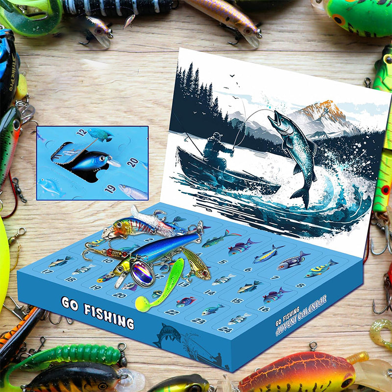 24 Days Christmas Countdown Fish Tackle Set