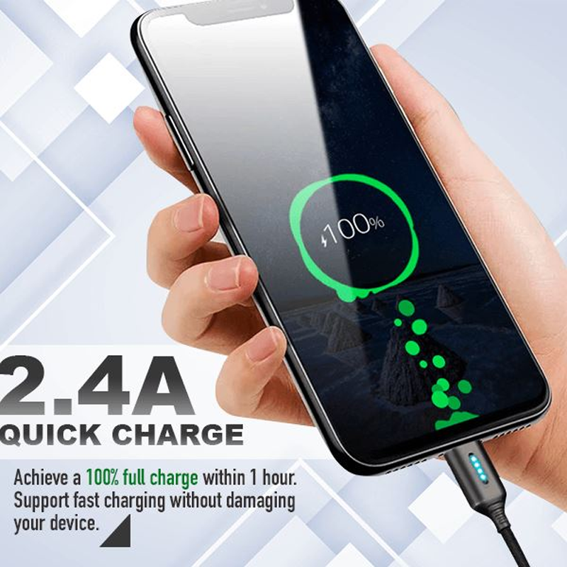 Auto Cut-off Fast Charging Nylon Cable