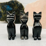 Black Onyx Cat- Polished Stone Kitty - Halloween (LBS0-S2-B3)