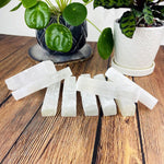 Selenite Bars - Raw Gypsum Rod - Selenite Rough Stick Cut Square - 10cm - 4" (RK5-57)