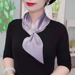 All-Match Solid Silk Scarf