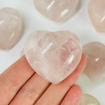 Rose Quartz Puffy Crystal Heart YOU CHOOSE