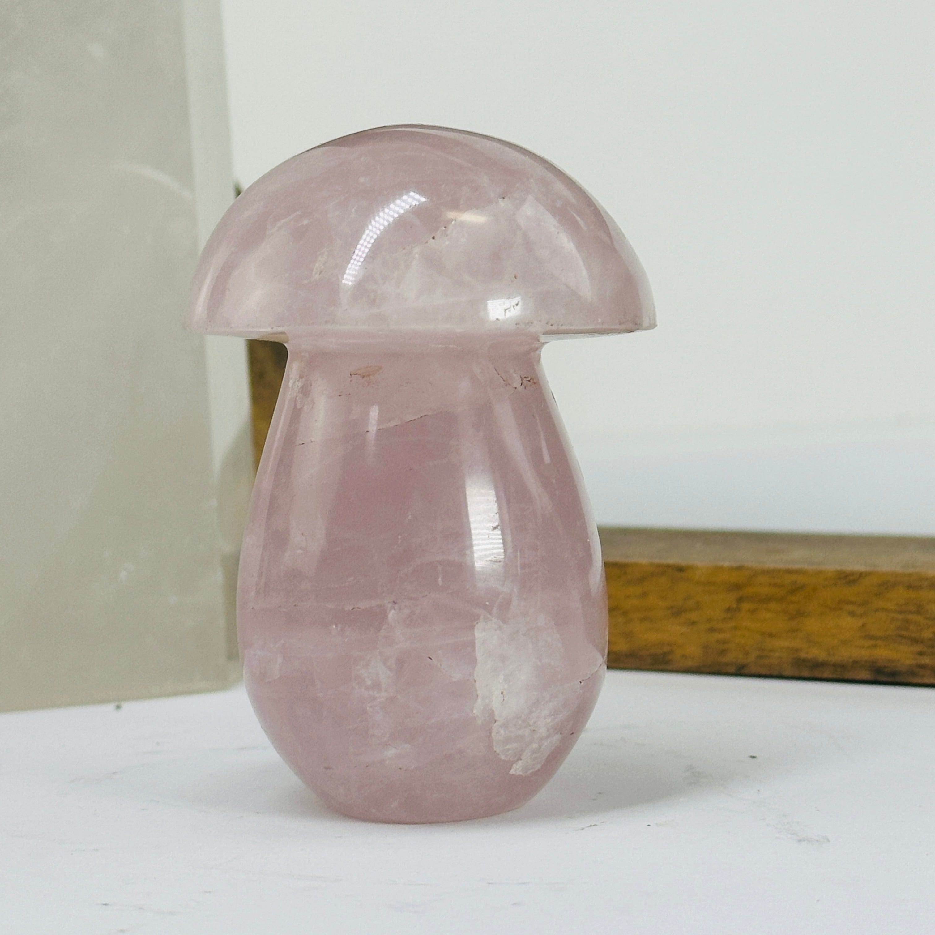 Rose Quartz Crystal Mushroom AS IS