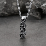 Speak No Evil, Hear No Evil, See No Evil Skulls Necklace For Men