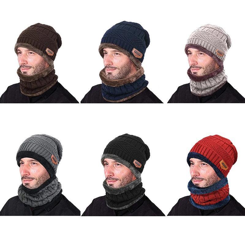 Warm Beanie Cap With Scarf