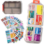 Travel Pill Organizer Box (161 Labels for Customization)