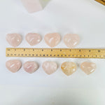 Rose Quartz Puffy Crystal Heart YOU CHOOSE