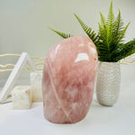 Extra Large Rose Quartz Freeform Cut Base Crystal