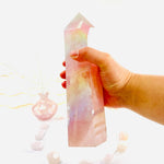 Angel Aura Rose Quartz Crystal with Natural Inclusions