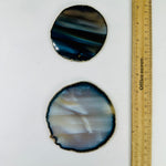 Agate Slice Set - Set of Two Agate Crystal Coasters