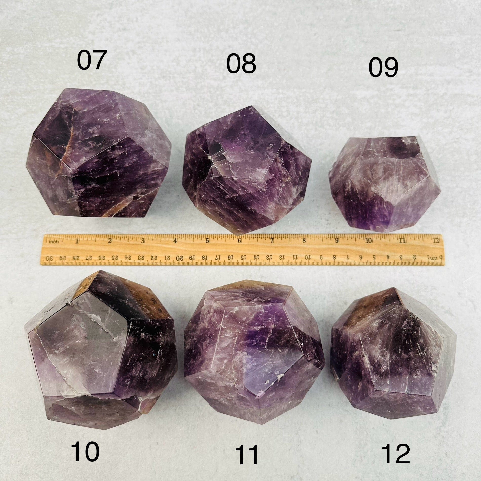 Amethyst Crystal Dodecahedron - Geometric Shape - YOU CHOOSE -