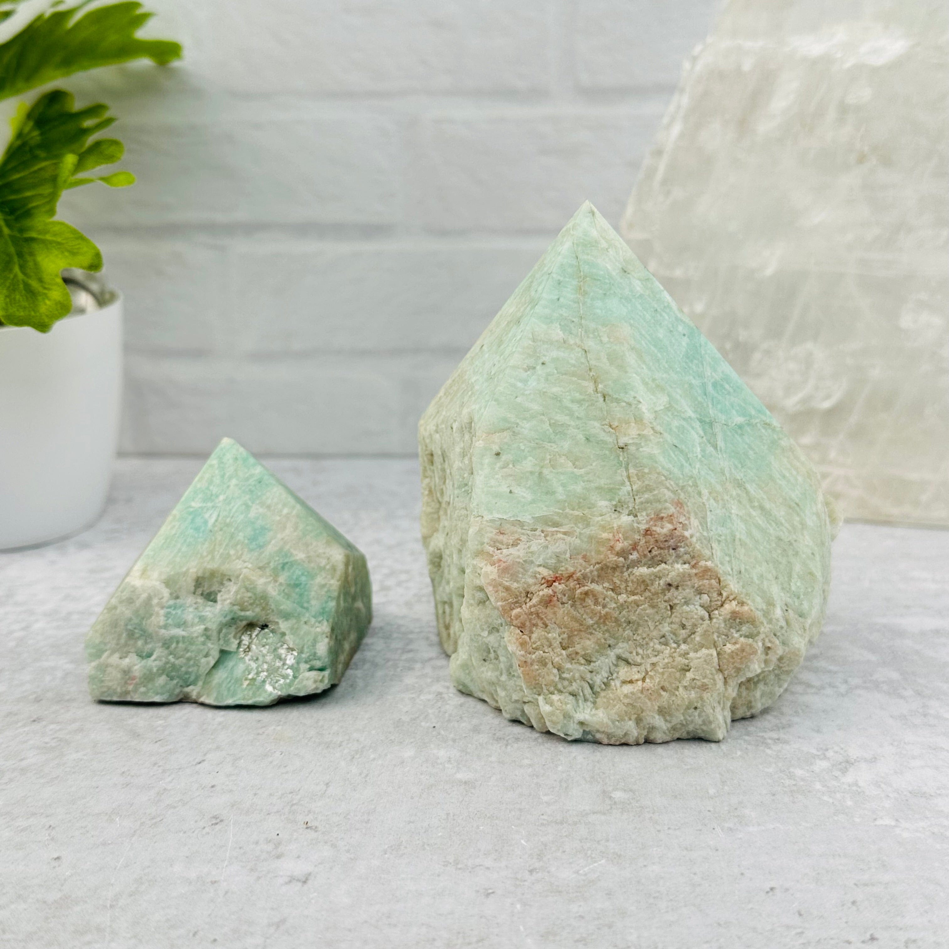 Amazonite Semi Polished Point - By Weight