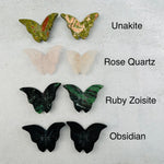 3D Gemstone Carved Crystal Butterfly - YOU CHOOSE STONE