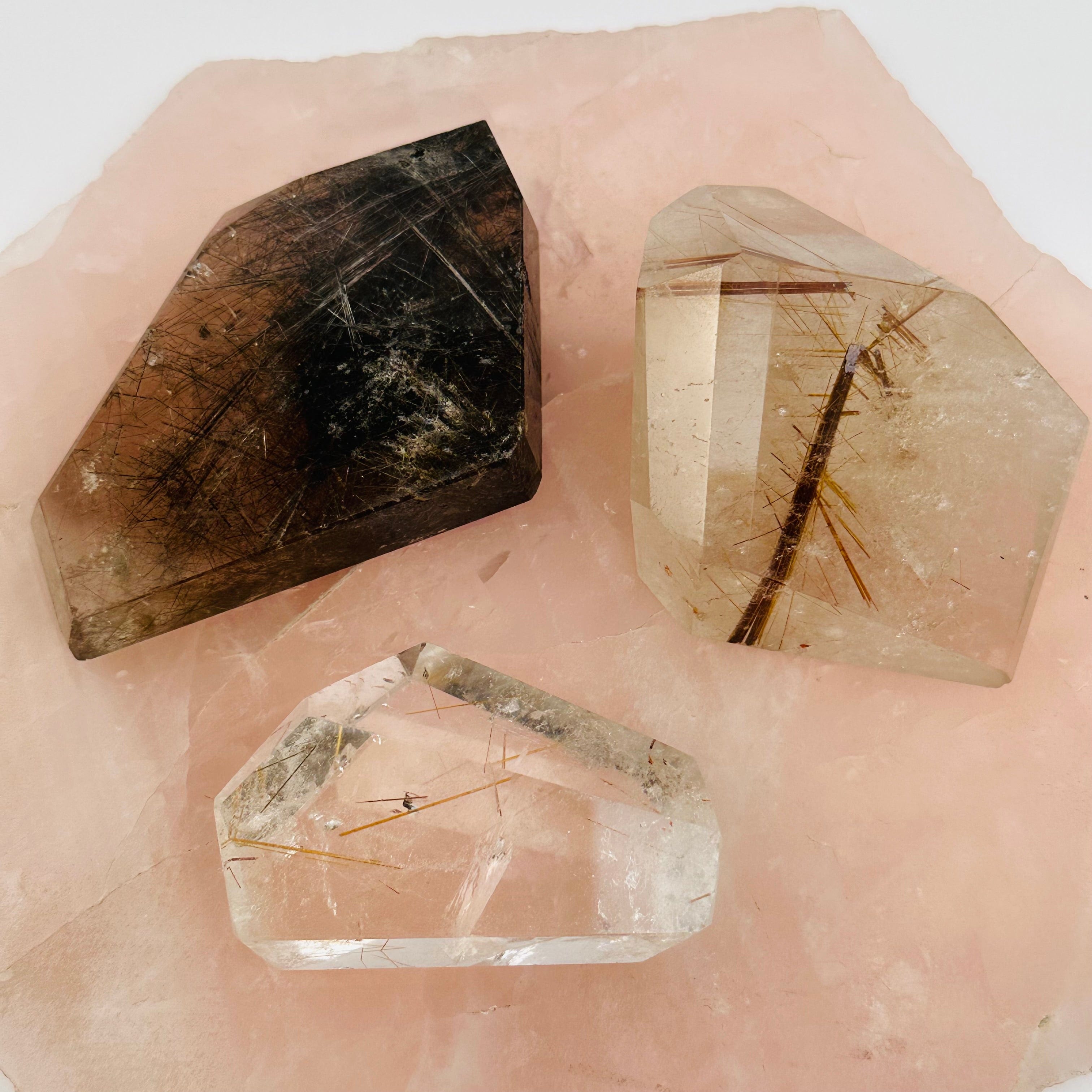 3pcs of Rutilated Crystal Quartz - High Quality - You Get ALL -