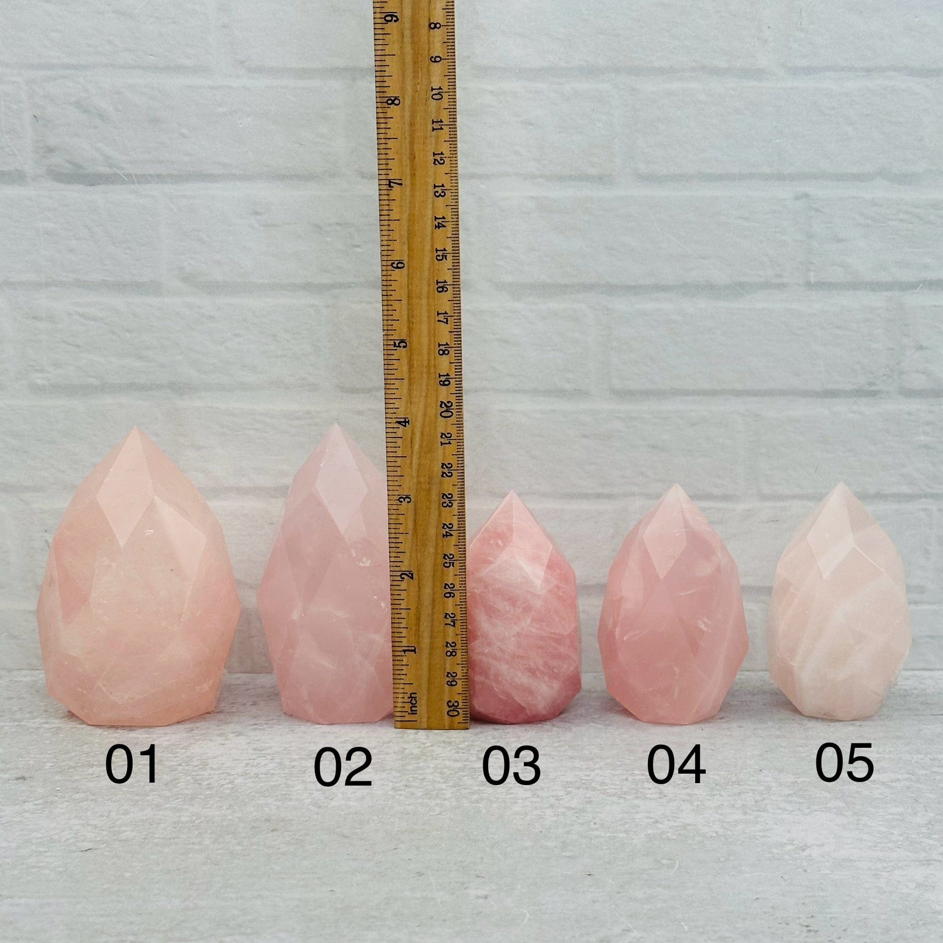 Faceted Rose Quartz Crystal Egg Point - You Choose -