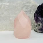 Faceted Rose Quartz Crystal Egg Point - You Choose -