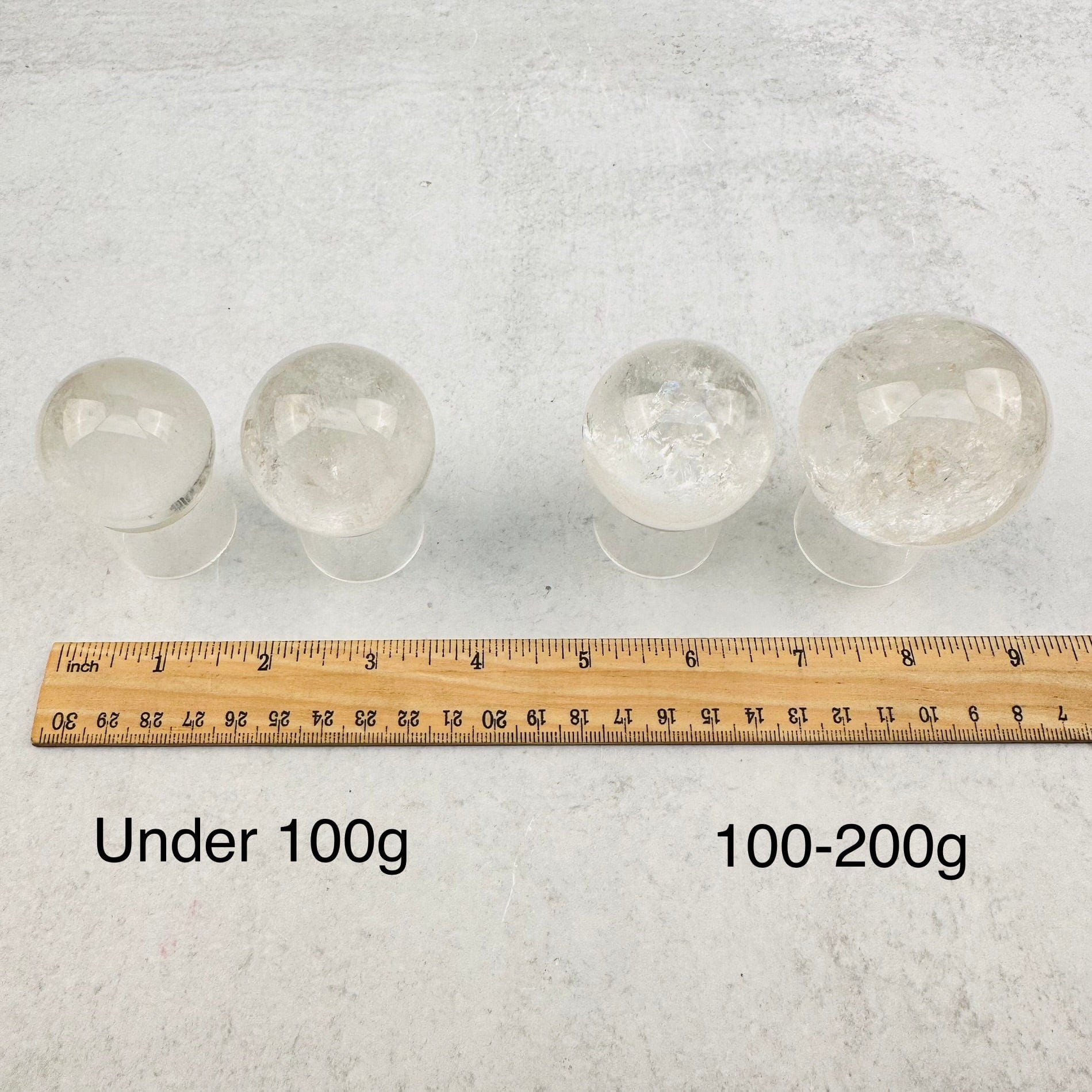 Clear Quartz Crystal Polished Spheres - By Weight