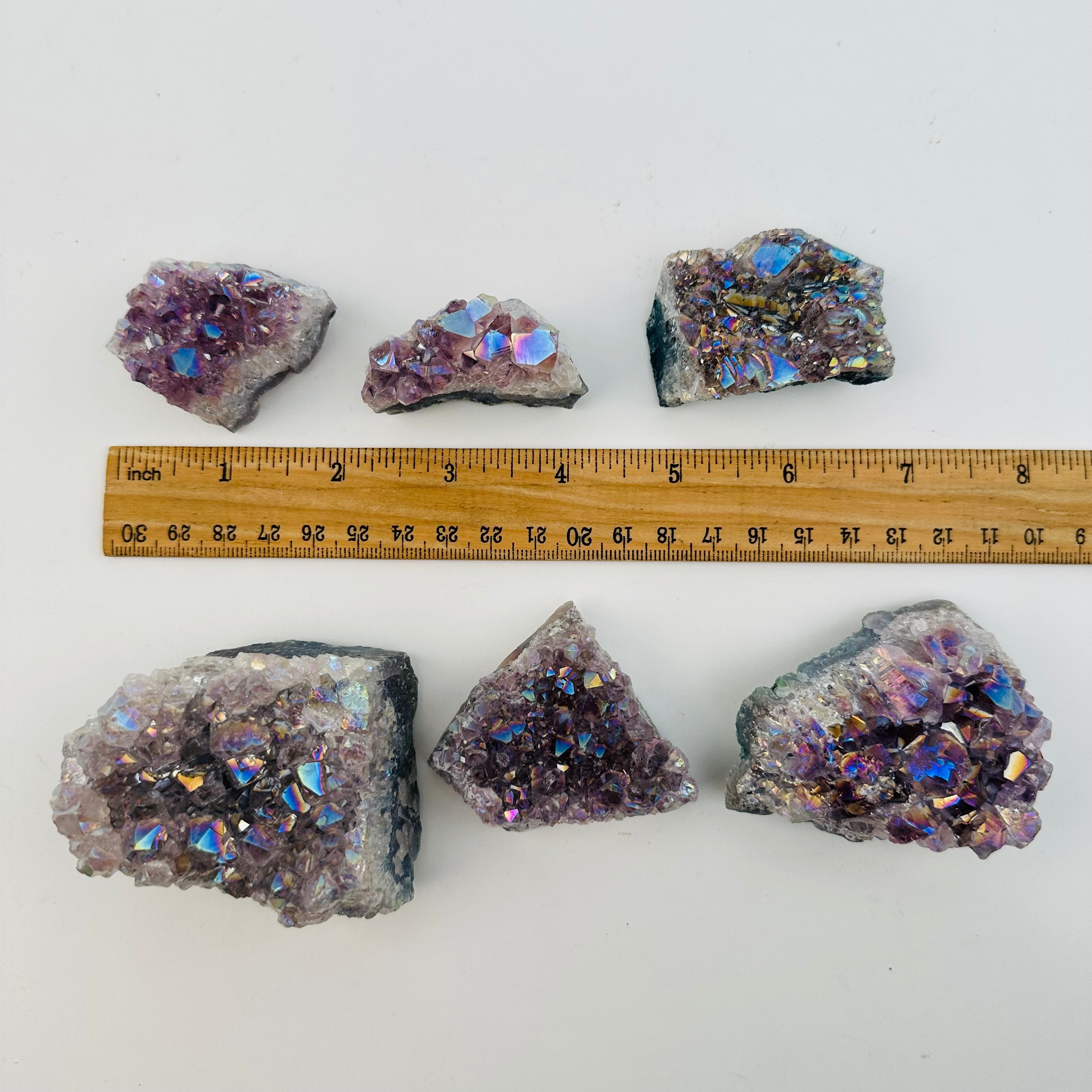 Amethyst Angel Aura Titanium Crystal Flat Box Bulk Wholesale Crystals