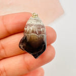 Chevron Amethyst Crystal Polished Point Pendant Charm