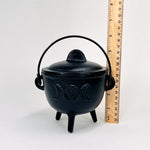 Cauldron with Triple Moon accent -- Christmas Decor