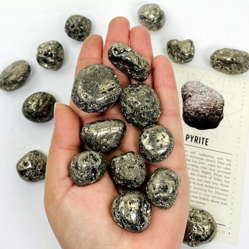 Tumbled Iron Pyrite Stones - 1/2 Pound Bag or 1 Pound Bag