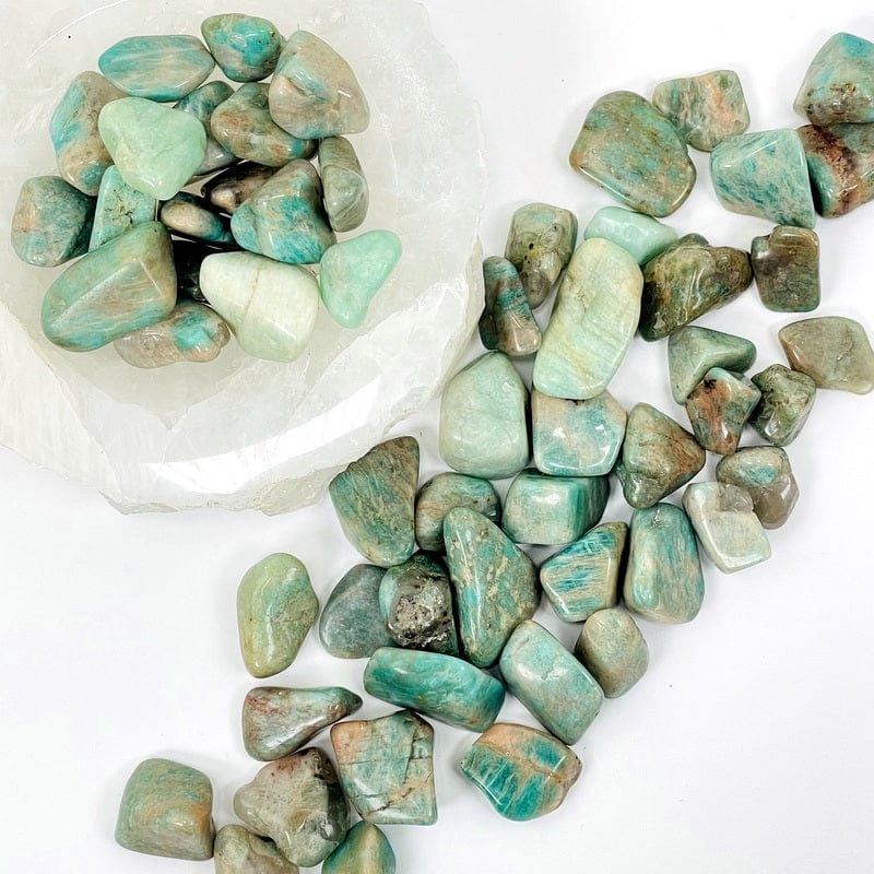 1/2 lb Bag Amazonite Small Tumbled Stones