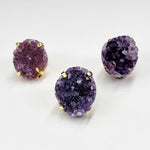 Amethyst Cluster Statement Adjustable Ring