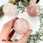 Rose Quartz Sphere Polished Crystal Ball - By Weight