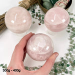 Rose Quartz Sphere Polished Crystal Ball - By Weight