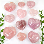 Rose Quartz Puff Polished Crystal Hearts - By Weight Spiritual Gift