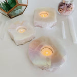 Angel Aura Rose Quartz Candle Holder